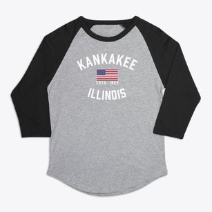 Kankakee Illinois Patriot Premium Baseball Tee