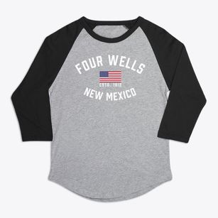 Four Wells New Mexico Patriot Premium Baseball Tee