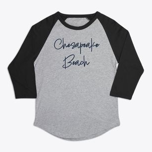 Chesapeake Beach Maryland Freestyle Premium Baseball Tee