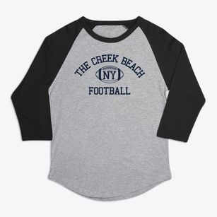 The Creek Beach New York Football Premium Baseball Tee