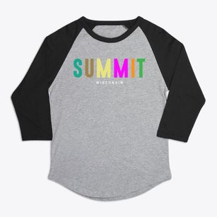 Summit Wisconsin Color Pop Premium Baseball Tee
