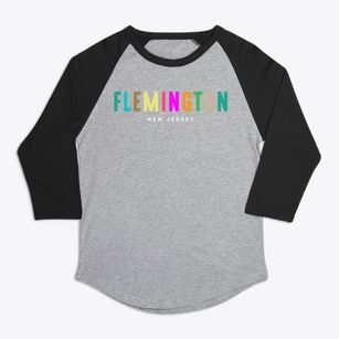 Flemington New Jersey Color Pop Premium Baseball Tee