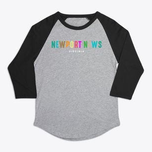 Newport News Virginia Color Pop Premium Baseball Tee
