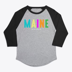 Maine Wisconsin Color Pop Premium Baseball Tee