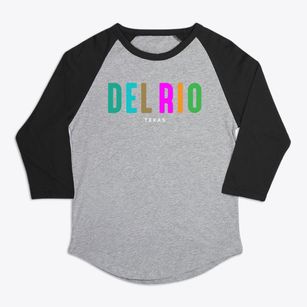 Del Rio Texas Color Pop Premium Baseball Tee