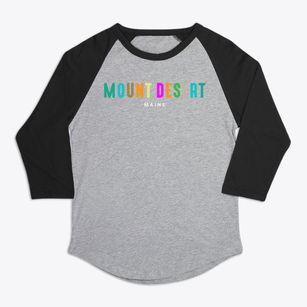 Mount Desert Maine Color Pop Premium Baseball Tee