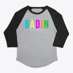 Badin North Carolina Color Pop Premium Baseball Tee