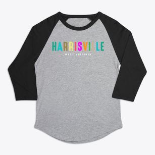 Harrisville West Virginia Color Pop Premium Baseball Tee