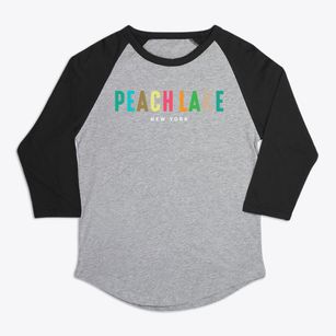 Peach Lake New York Color Pop Premium Baseball Tee