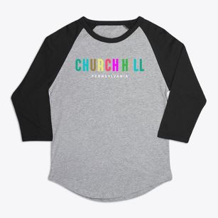 Church Hill Pennsylvania Color Pop Premium Baseball Tee