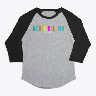 North Deland Florida Color Pop Premium Baseball Tee