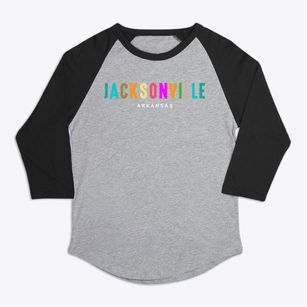 Jacksonville Arkansas Color Pop Premium Baseball Tee