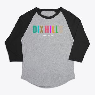 Dix Hills New York Color Pop Premium Baseball Tee