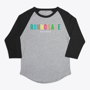 Round Lake Wisconsin Color Pop Premium Baseball Tee