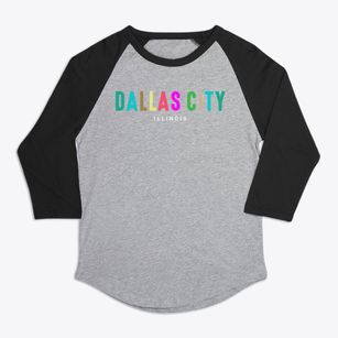 Dallas City Illinois Color Pop Premium Baseball Tee