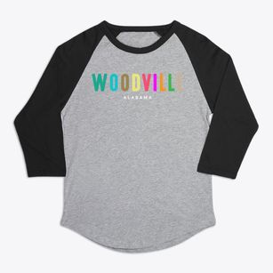 Woodville Alabama Color Pop Premium Baseball Tee