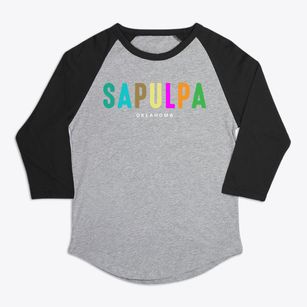 Sapulpa Oklahoma Color Pop Premium Baseball Tee