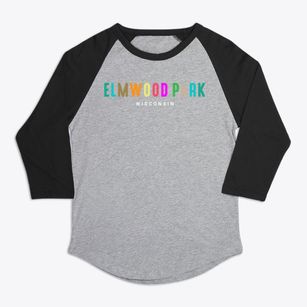 Elmwood Park Wisconsin Color Pop Premium Baseball Tee