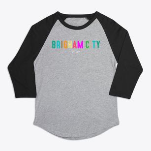 Brigham City Utah Color Pop Premium Baseball Tee