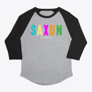 Saxon Wisconsin Color Pop Premium Baseball Tee