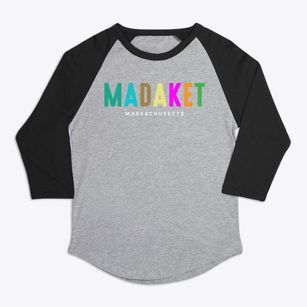 Madaket Massachusetts Color Pop Premium Baseball Tee