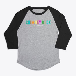 Chimney Rock Wisconsin Color Pop Premium Baseball Tee
