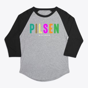 Pilsen Wisconsin Color Pop Premium Baseball Tee