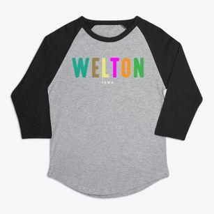 Welton Iowa Color Pop Premium Baseball Tee