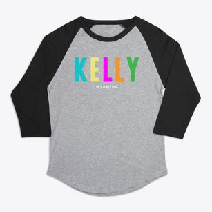 Kelly Wyoming Color Pop Premium Baseball Tee