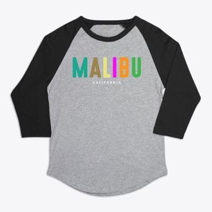 Malibu California Color Pop Premium Baseball Tee