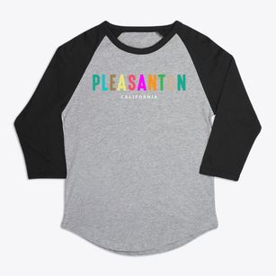 Pleasanton California Color Pop Premium Baseball Tee
