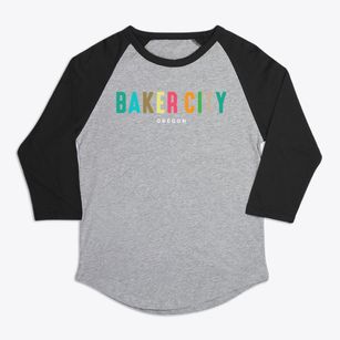 Baker City Oregon Color Pop Premium Baseball Tee
