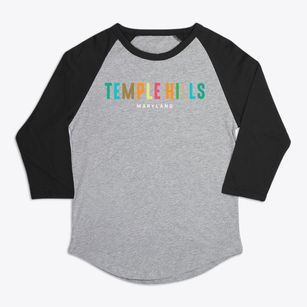 Temple Hills Maryland Color Pop Premium Baseball Tee