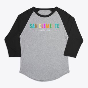 San Clemente California Color Pop Premium Baseball Tee