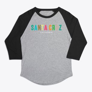 Santa Cruz California Color Pop Premium Baseball Tee