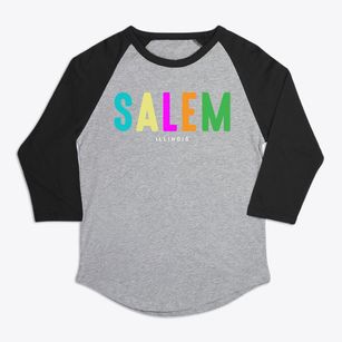 Salem Illinois Color Pop Premium Baseball Tee