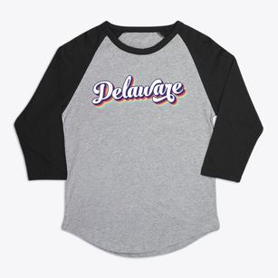  Delaware Retro Candy Vibes Premium Baseball Tee