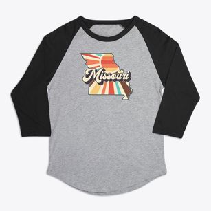  Missouri Retro Art Premium Baseball Tee
