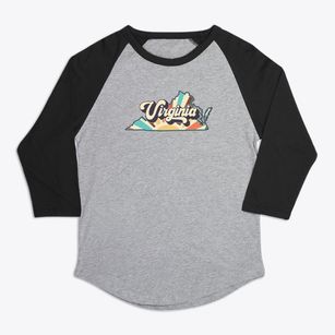  Virginia Retro Art Premium Baseball Tee
