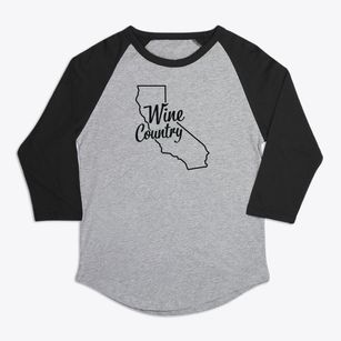  California Wine Country Premium Baseball Tee
