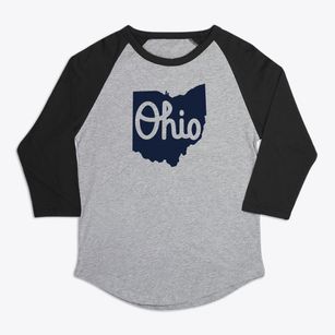  Ohio Script State Premium Baseball Tee