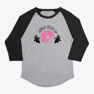   Donut Give Up Premium Baseball Tee