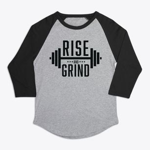   Rise And Grind Premium Baseball Tee