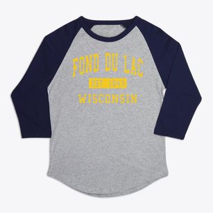 Fond Du Lac Wisconsin Classic Established Premium Baseball Tee