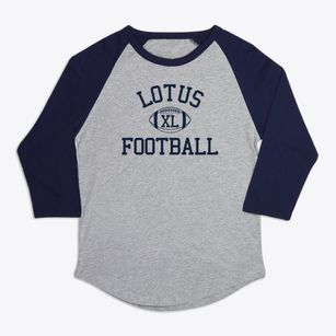 Lotus School For Excellence Blue Classic Football Premium Baseball Tee