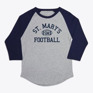 Saint Mary's School Classic Football Premium Baseball Tee