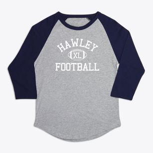 Hawley High School Classic Football Premium Baseball Tee