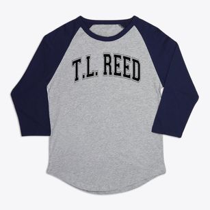 T.l. Reed School Varsity Arch Premium Baseball Tee