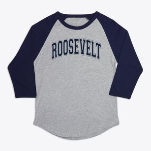 Roosevelt Elementary School 10 Varsity Arch Premium Baseball Tee