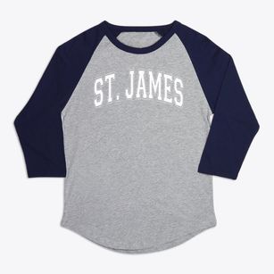 Saint James School Varsity Arch Premium Baseball Tee